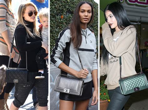 pictures of celebrities with a chanel boy bag|chanel bag fashion.